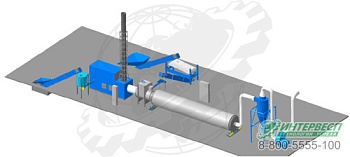 Участок сушки производительностью до 500 кг/ч