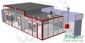 Окрасочная камера избыточного давления 4x8
